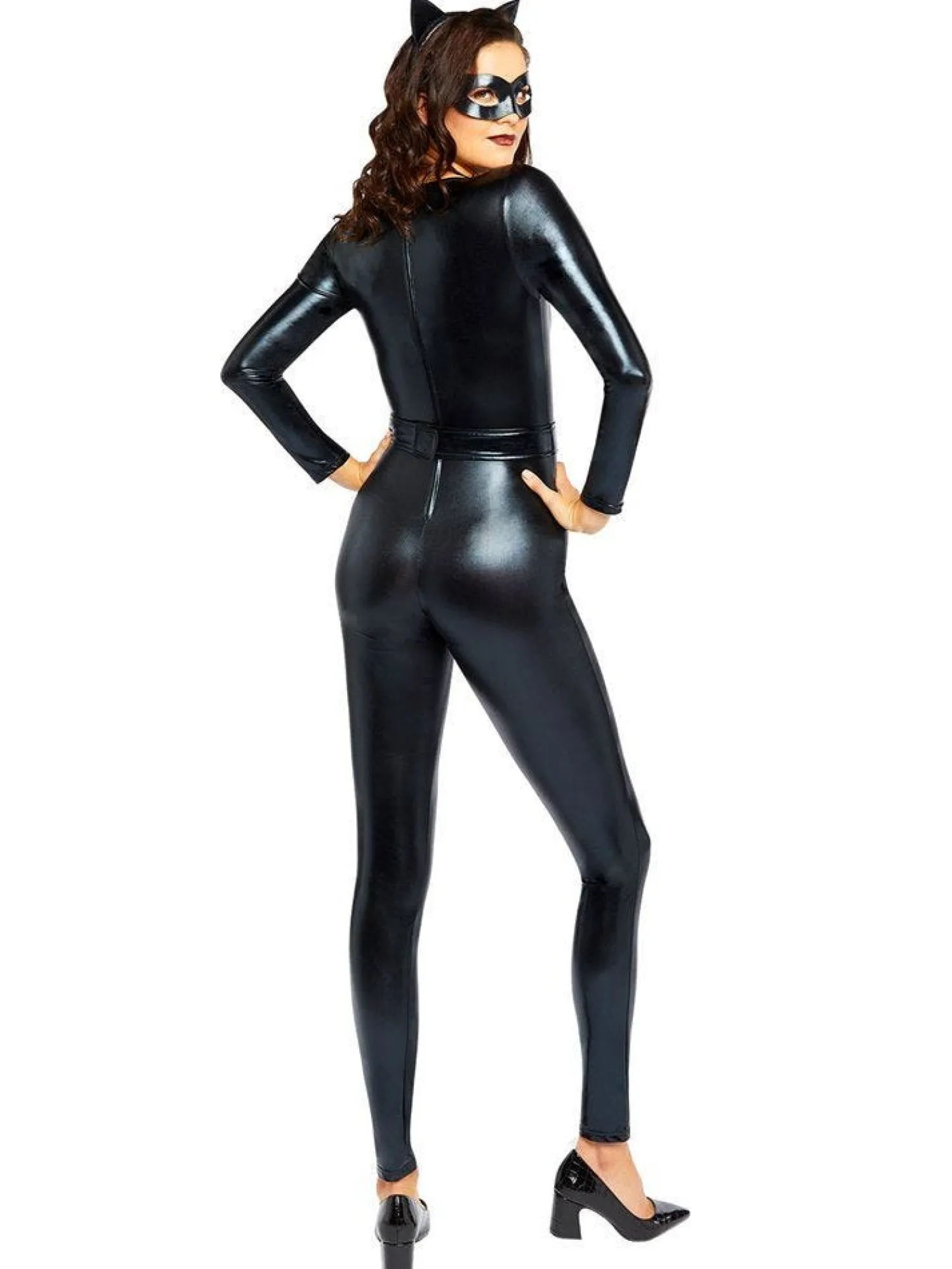 Catwoman Jumpsuit - Adult Costume<Party Delights New
