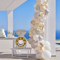 Party Delights Champagne Bottle With Balloon Bubbles Arch - 70 Balloons< Arches & Clouds