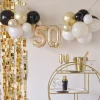 Party Delights Champagne Noir 50Th Latex Balloon Bunting Kit< Bunting