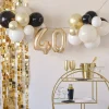 Party Delights Champagne Noir 40Th Latex Balloon Bunting Kit< Bunting
