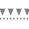 Party Delights Checkered Race Flag Plastic Bunting - 3.7M< Bunting
