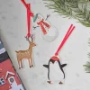 Christmas Character Shaped Gift Tags & Ribbon (9Pk)<Party Delights Clearance