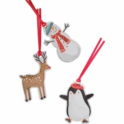 Christmas Character Shaped Gift Tags & Ribbon (9Pk)<Party Delights Clearance