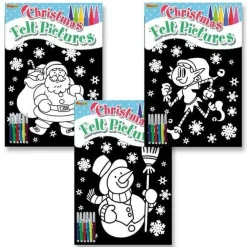 Christmas Colour-In Felt Pictures<Party Delights Hot