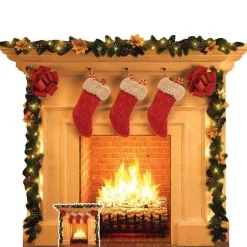 Party Delights Christmas Fireplace Cardboard Cutout - 101Cm X 121Cm< Cardboard Cut Outs