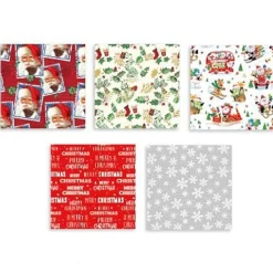Christmas Gift Wrap Sheets - 50Cm (10Pk)<Party Delights Outlet