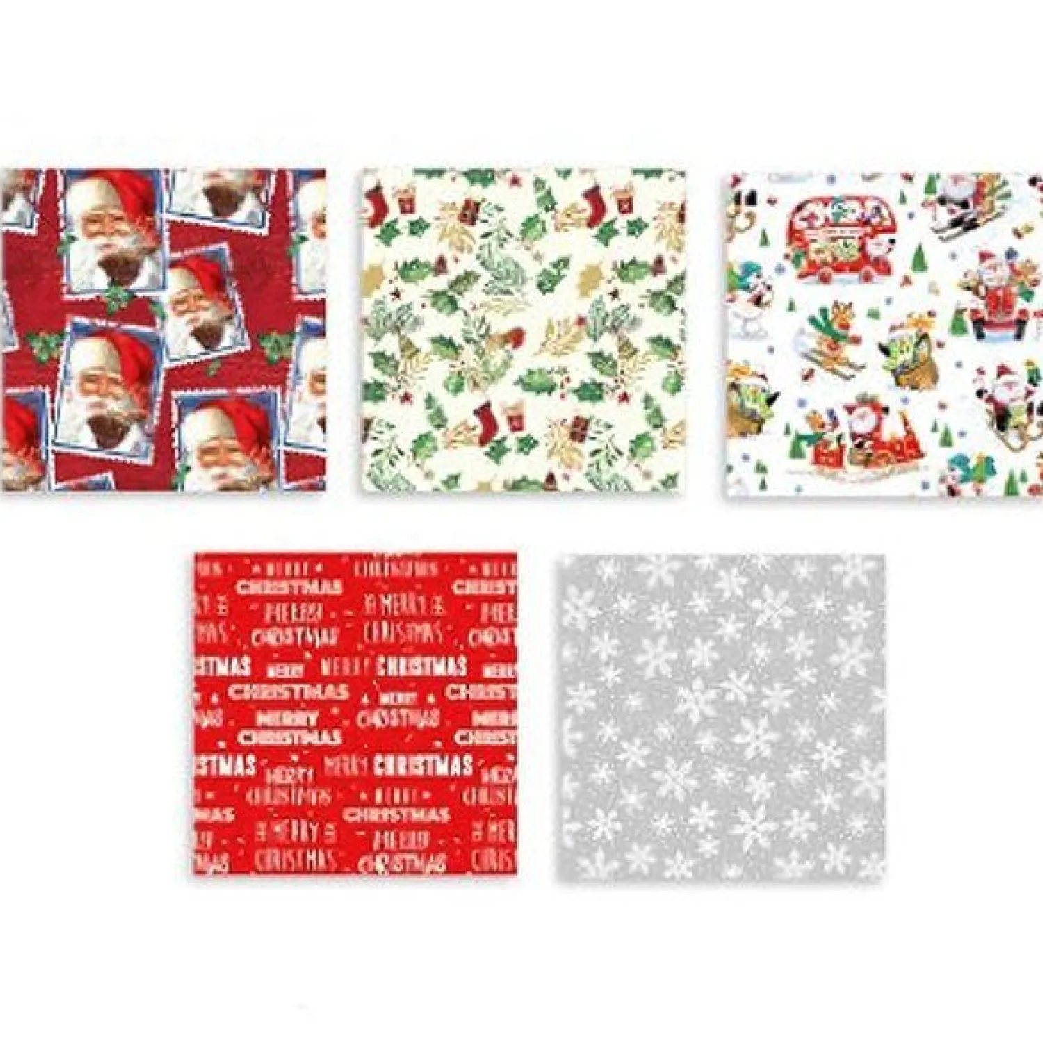 Christmas Gift Wrap Sheets - 50Cm (10Pk)<Party Delights Outlet