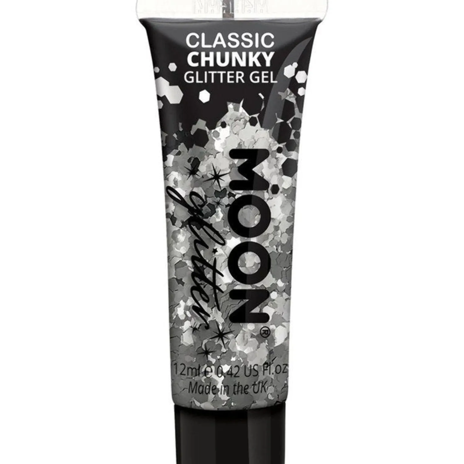 Chunky Glitter Body Gel - Silver 12Ml<Party Delights