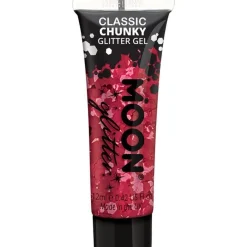 Party Delights Chunky Glitter Body Gel - Red 12 Ml< Face Gems