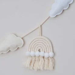 Party Delights Cloud & Rainbows Macrame Fabric Bunting - 2M< Bunting