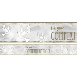 Party Delights Confirmation Dove Paper Banners - 1M (3Pk)< Banners