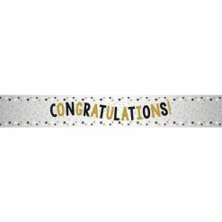 Party Delights Congratulations Metallic Foil Banner< Banners