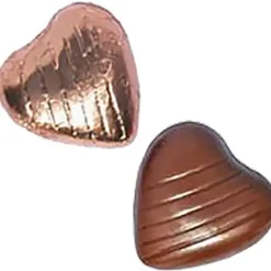 Party Delights Copper Foil Chocolate Hearts - 1Kg< Chocolates