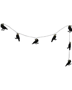 Crow Led Wooden Bunting<Party Delights Discount