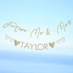 Party Delights Customisable Future Mr/Mrs Paper Letter Banner< Banners