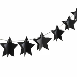 Party Delights 3D Star Black Paper Bunting - 2M< Bunting