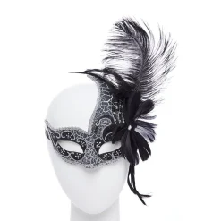 Party Delights Dark Angel Black Masquerade Mask< Masks