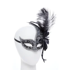 Party Delights Dark Angel Black Masquerade Mask< Masks