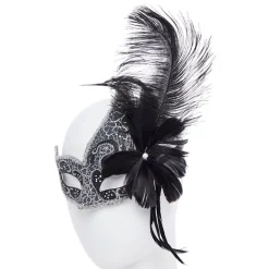 Party Delights Dark Angel Black Masquerade Mask< Masks