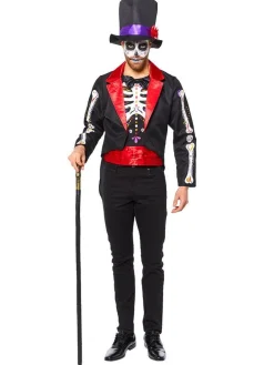 Day Of The Dead Jacket - Adult Costume<Party Delights Clearance