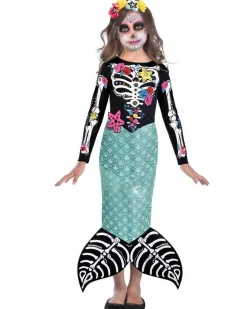 Day Of The Dead Mermaid - Childs Costume<Party Delights New