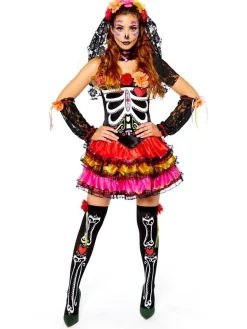 Day Of The Dead Senorita - Adult Costume<Party Delights Outlet