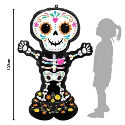 Day Of The Dead Skeleton Airloonz Balloon - 52"<Party Delights Hot