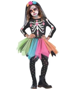 Day Of The Dead Sugar Skull - Childs Costume<Party Delights Hot