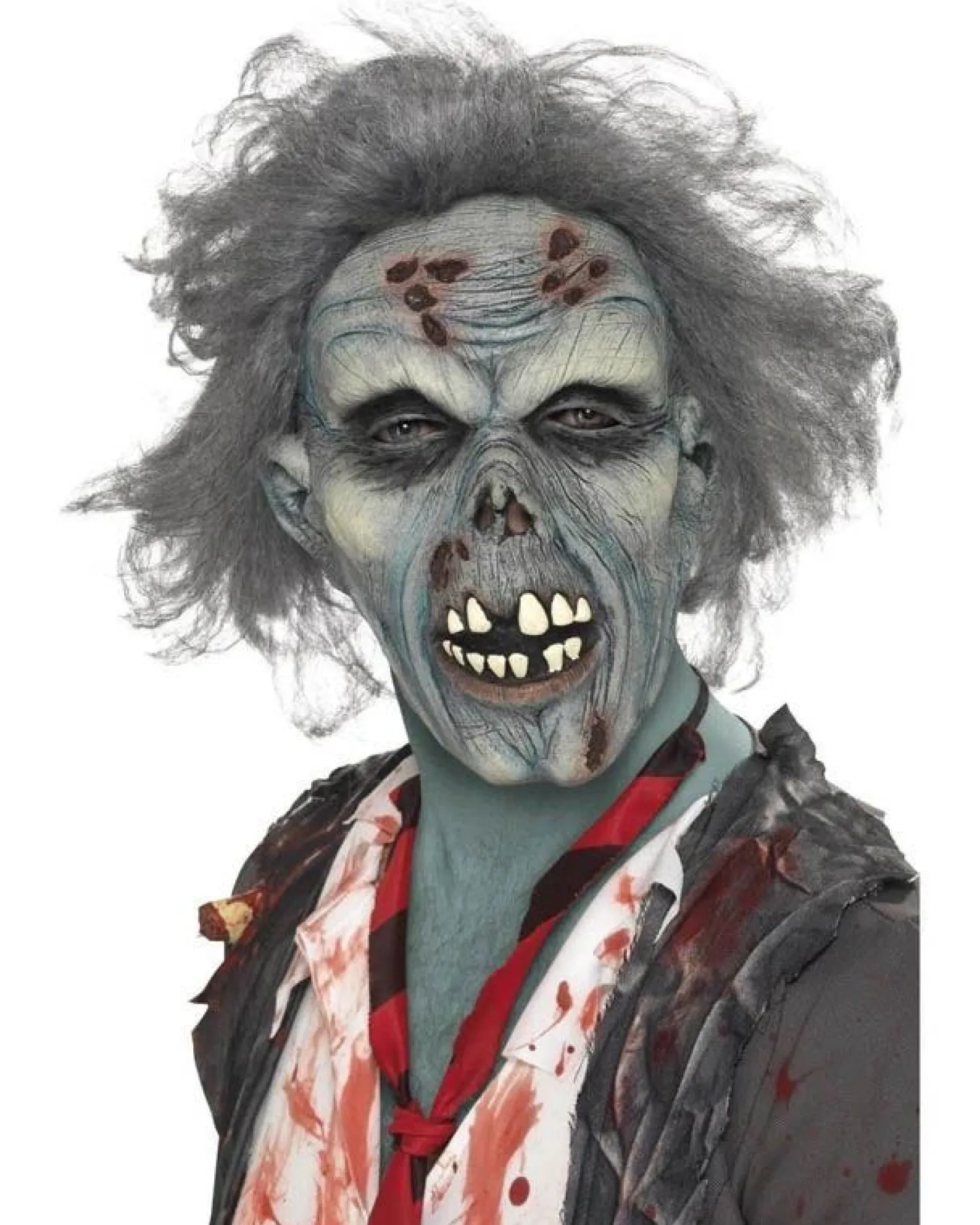 Decaying Zombie Mask With Hair<Party Delights Outlet