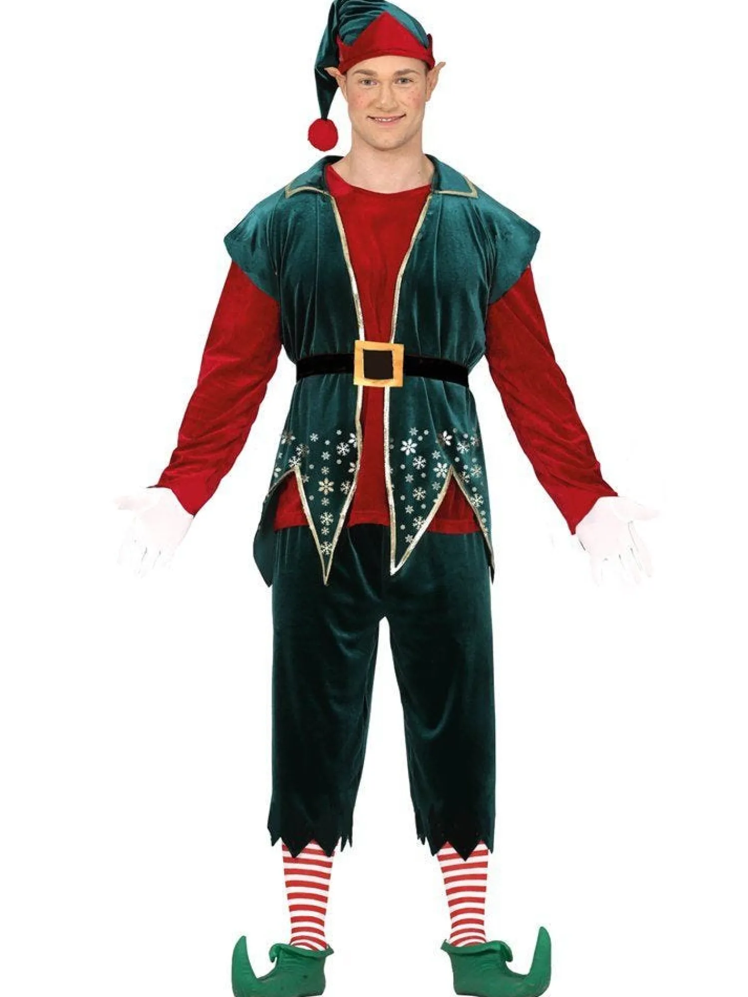 Deluxe Festive Elf - Adult Costume<Party Delights Best