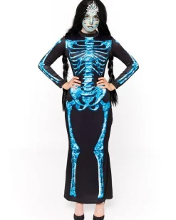 Diamond Skeleton Dress - Adult Costume<Party Delights Clearance
