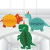 Party Delights Dino-Mite Hanging Honeycomb Decorations (3Pk)< Hanging Decorations