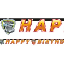 Party Delights Disney Cars 3 'Happy Birthday' Paper Banner - 2M< Banners