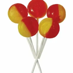 Party Delights Dobsons Rhubarb And Custard Lollipops - 1.755Kg - Individually Wrapped (80Pk)< Sweets