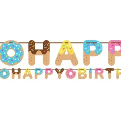 Party Delights Doughnut Time Ribbon Banner - 2.6M< Banners