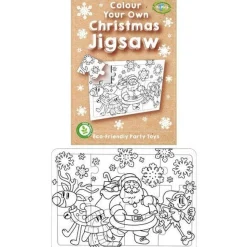 Eco Colour Your Own Christmas Jigsaw<Party Delights Clearance