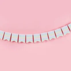 Party Delights Eco Pastel Rainbow Paper Bunting - 2M< Bunting