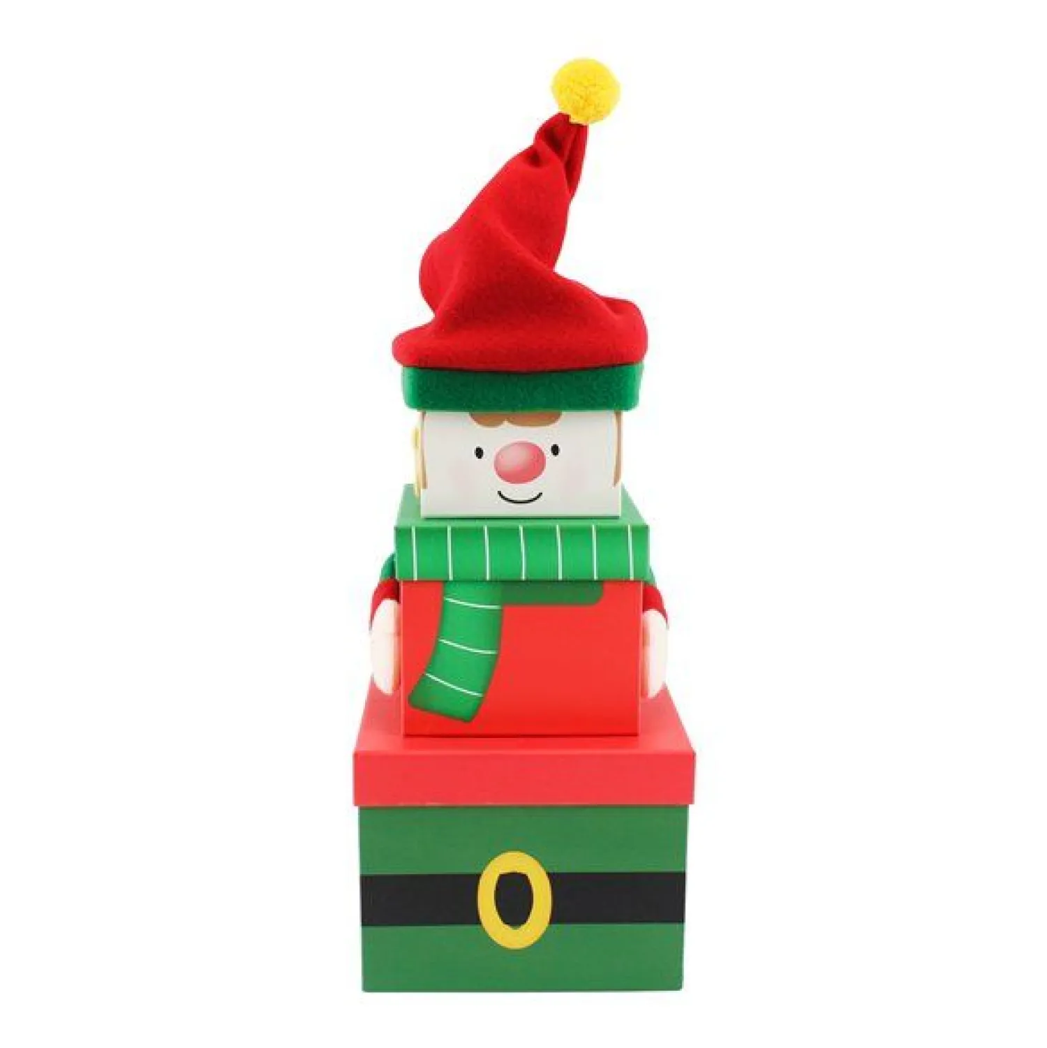 Elf Plush Stacking Boxes - 35Cm (3Pk)<Party Delights
