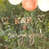 Party Delights Engaged Rose Gold Customisable Bunting< Bunting