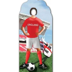 Party Delights England Football Stand-In Photo Prop - 184Cm X 85Cm< Cardboard Cut Outs