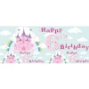 Party Delights Fairytale Castle 'Happy 6Th Birthday' Holographic Foil Banner - 2.6M< Banners