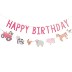 Party Delights Farm Friends Happy Birthday Bunting< Banners