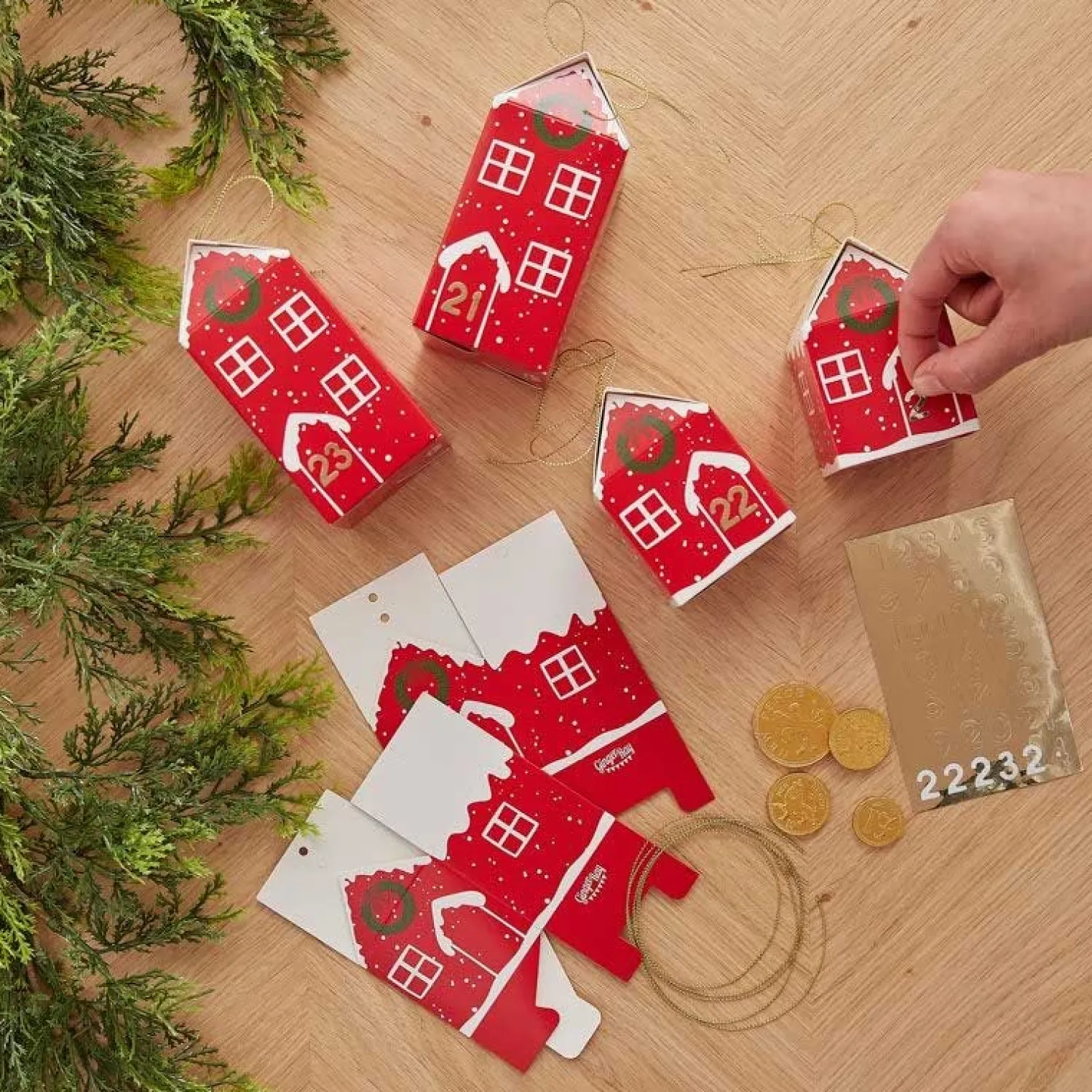 Fill Your Own Festive House Advent Calendar Boxes (24Pk)<Party Delights New