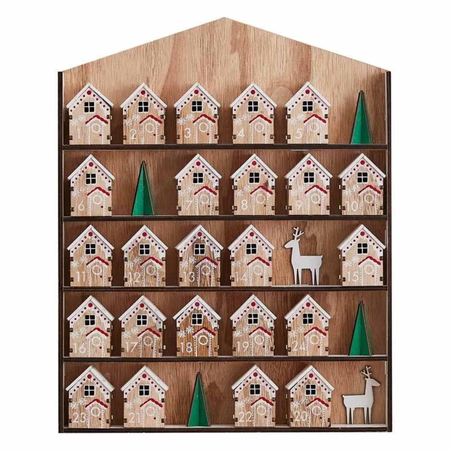 Fill Your Own Wooden House Advent Calendar - 37.5Cm X 30Cm<Party Delights New