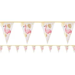 Party Delights Flamingo Gold Foil Bunting - 4M< Bunting