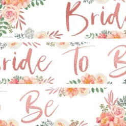 Party Delights Floral Hen Party 'Bride To Be' Paper Banners - 1M (3Pk)< Banners