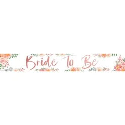 Party Delights Floral Hen Party 'Bride To Be' Paper Banners - 1M (3Pk)< Banners