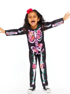 Floral Skeleton - Child Costume<Party Delights Clearance