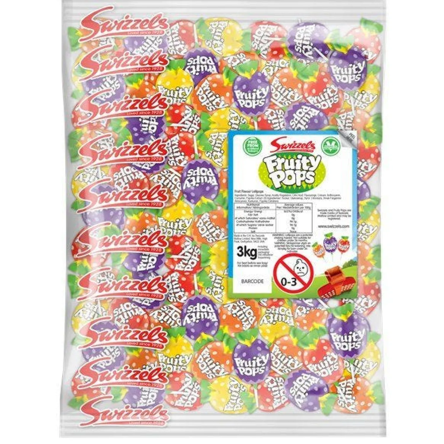 Party Delights Fruity Pops - 3Kg< Sweets