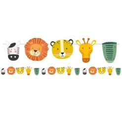 Party Delights Get Wild Safari Animal Paper Garland - 3M< Hanging Decorations